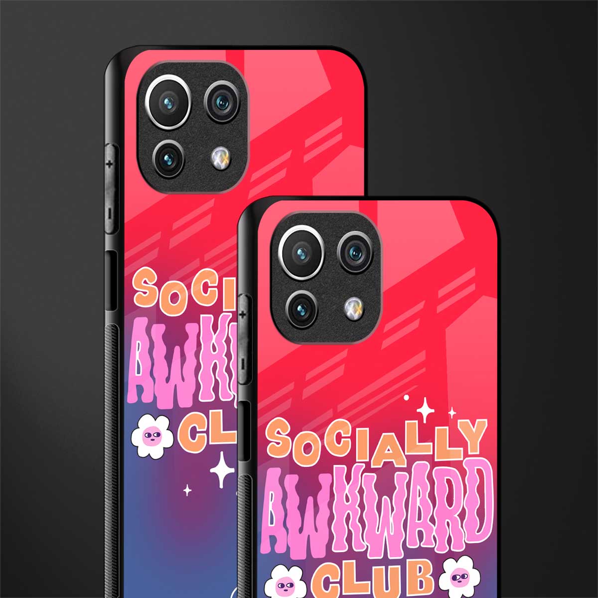socially awkward club glass case for mi 11 lite image-2