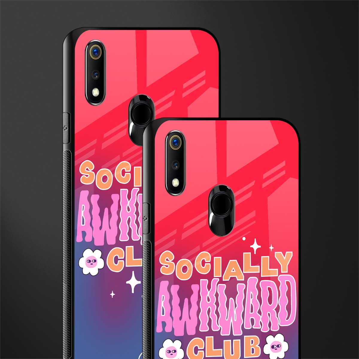 socially awkward club glass case for realme 3 pro image-2