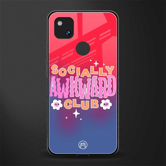 socially awkward club back phone cover | glass case for google pixel 4a 4g