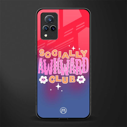 socially awkward club glass case for vivo v21 5g image