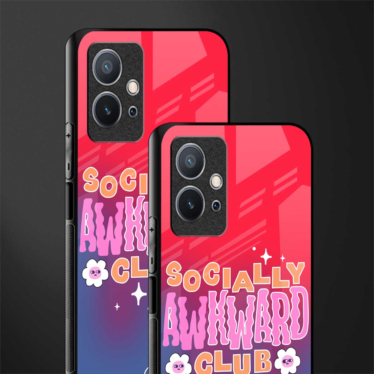 socially awkward club glass case for vivo y75 5g image-2