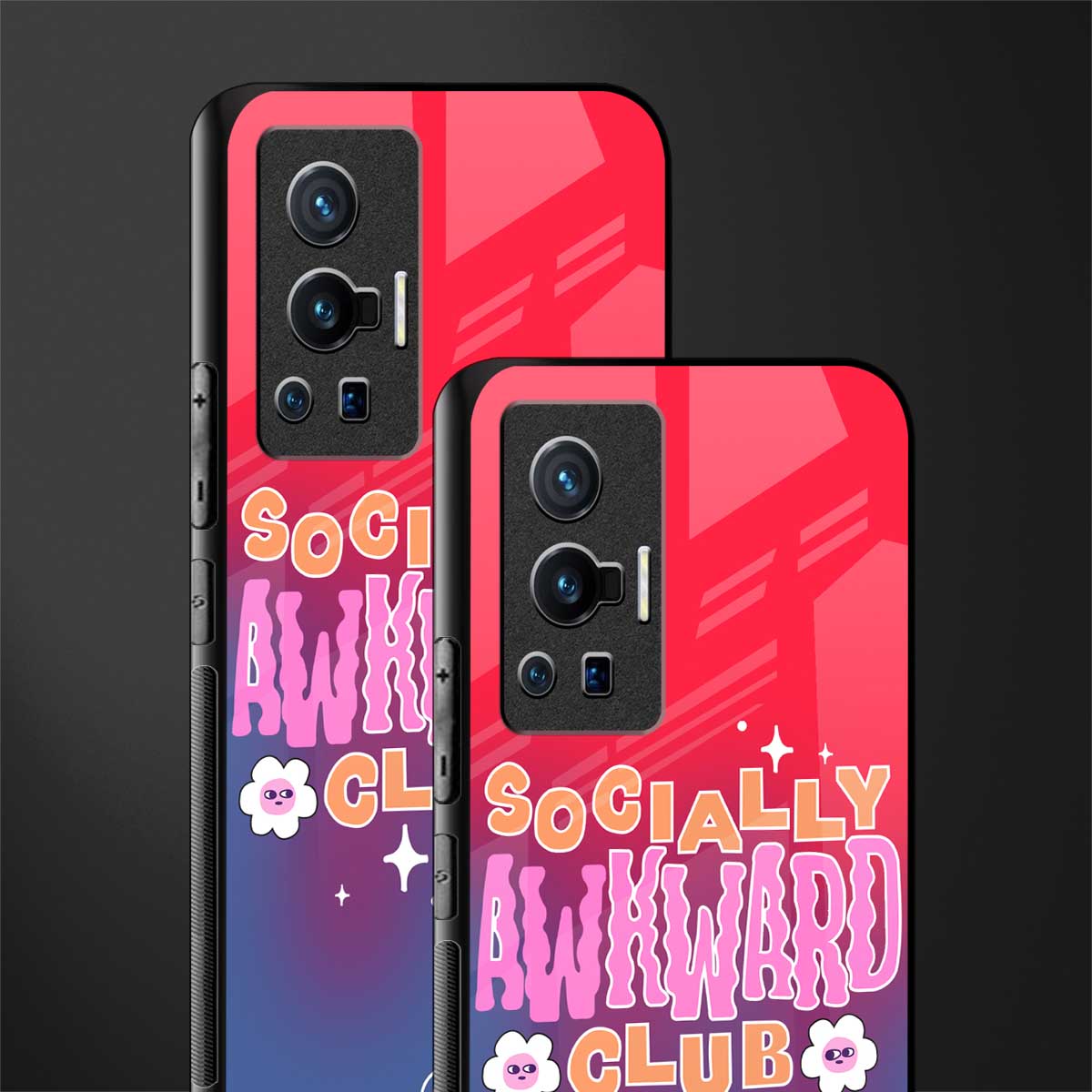 socially awkward club glass case for vivo x70 pro image-2
