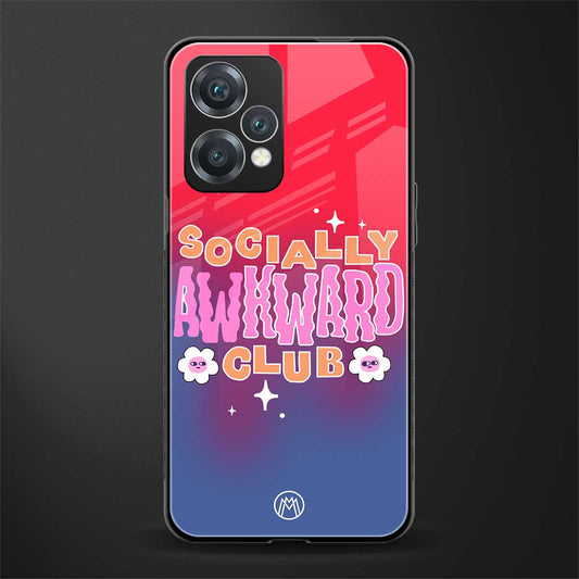 socially awkward club back phone cover | glass case for realme 9 pro 5g