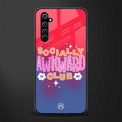 socially awkward club glass case for realme x50 pro image