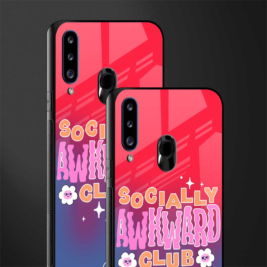 socially awkward club glass case for samsung galaxy a20s image-2