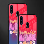 socially awkward club glass case for samsung galaxy a20s image-2