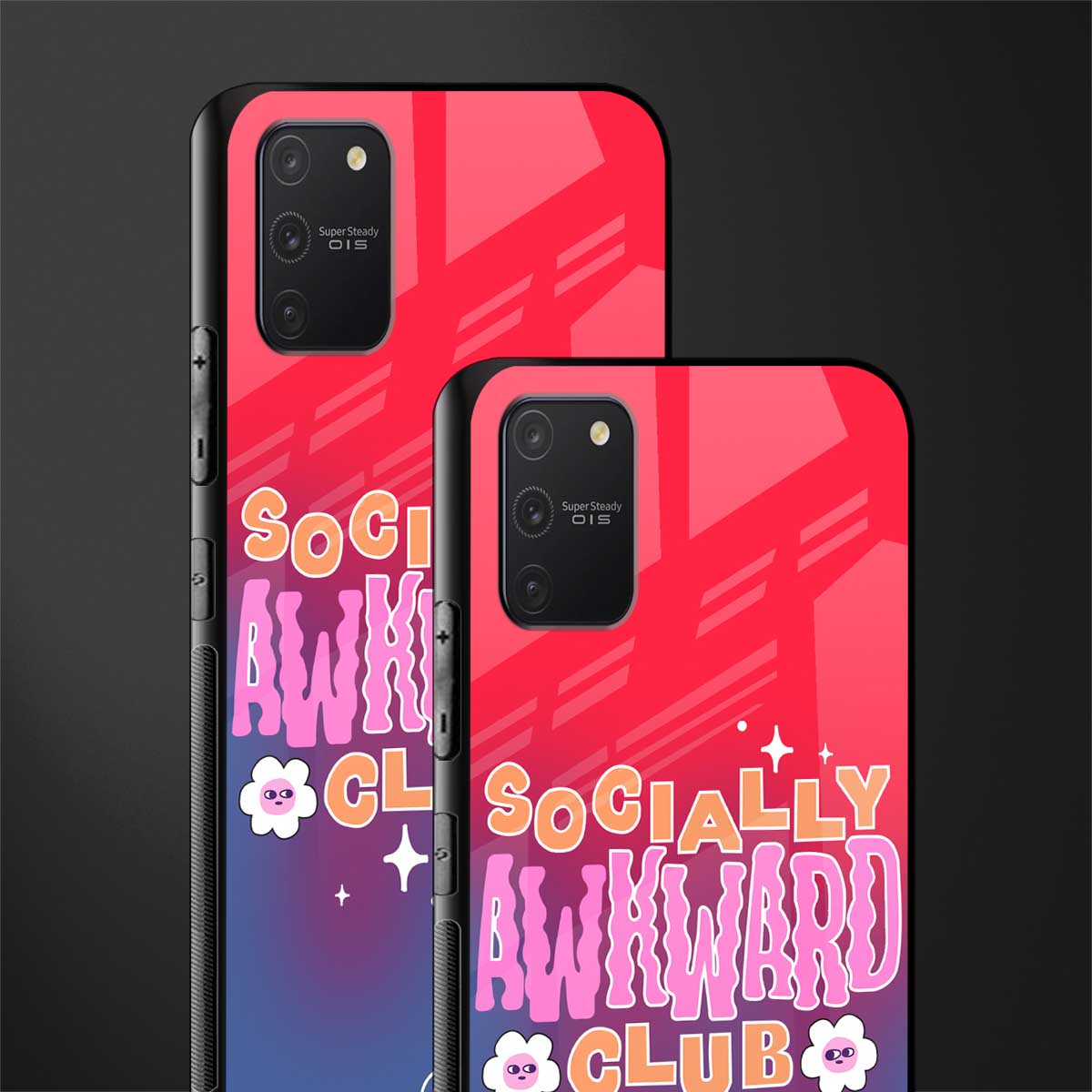 socially awkward club glass case for samsung galaxy a91 image-2