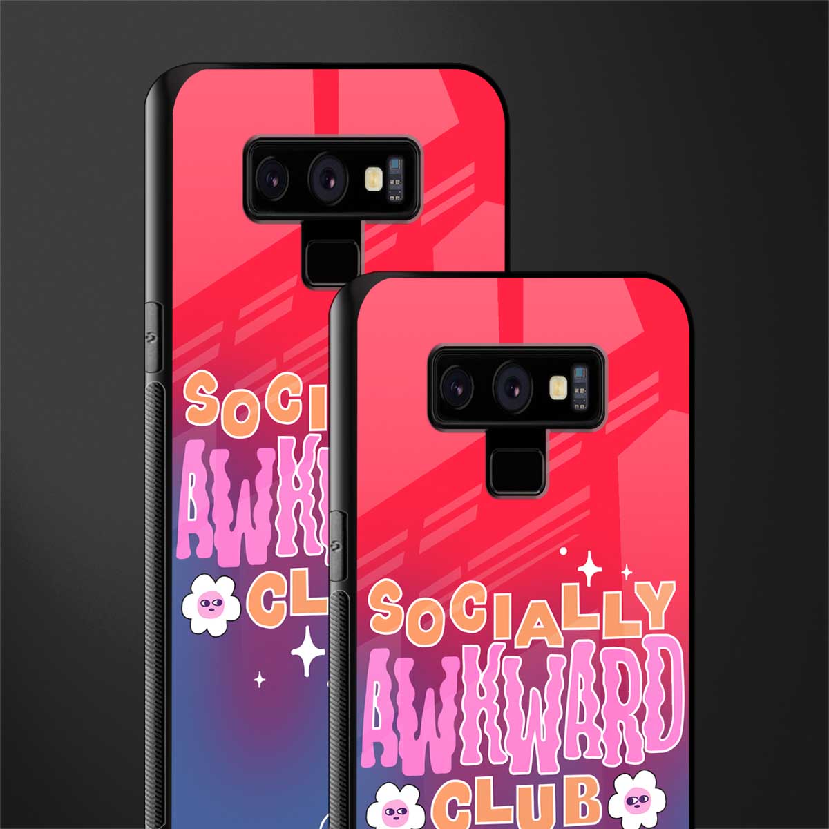 socially awkward club glass case for samsung galaxy note 9 image-2