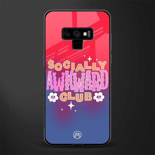 socially awkward club glass case for samsung galaxy note 9 image