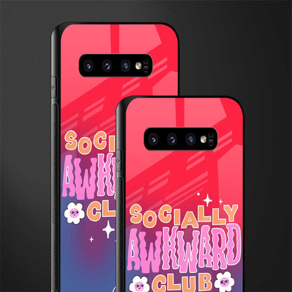 socially awkward club glass case for samsung galaxy s10 image-2