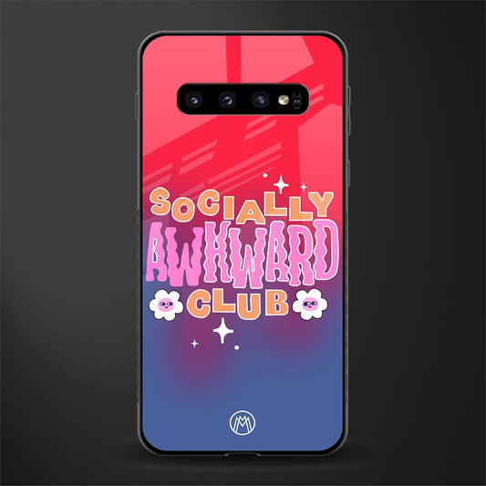 socially awkward club glass case for samsung galaxy s10 image