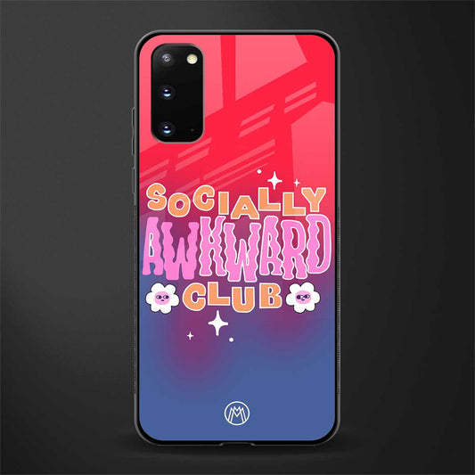 socially awkward club glass case for samsung galaxy s20 image