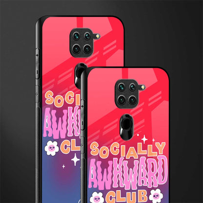 socially awkward club glass case for redmi note 9 image-2