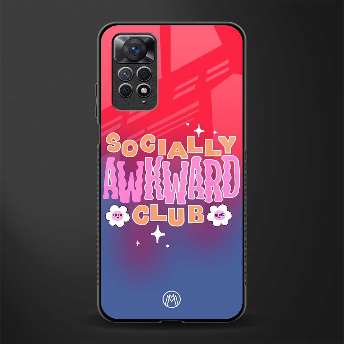 socially awkward club glass case for redmi note 11 pro image