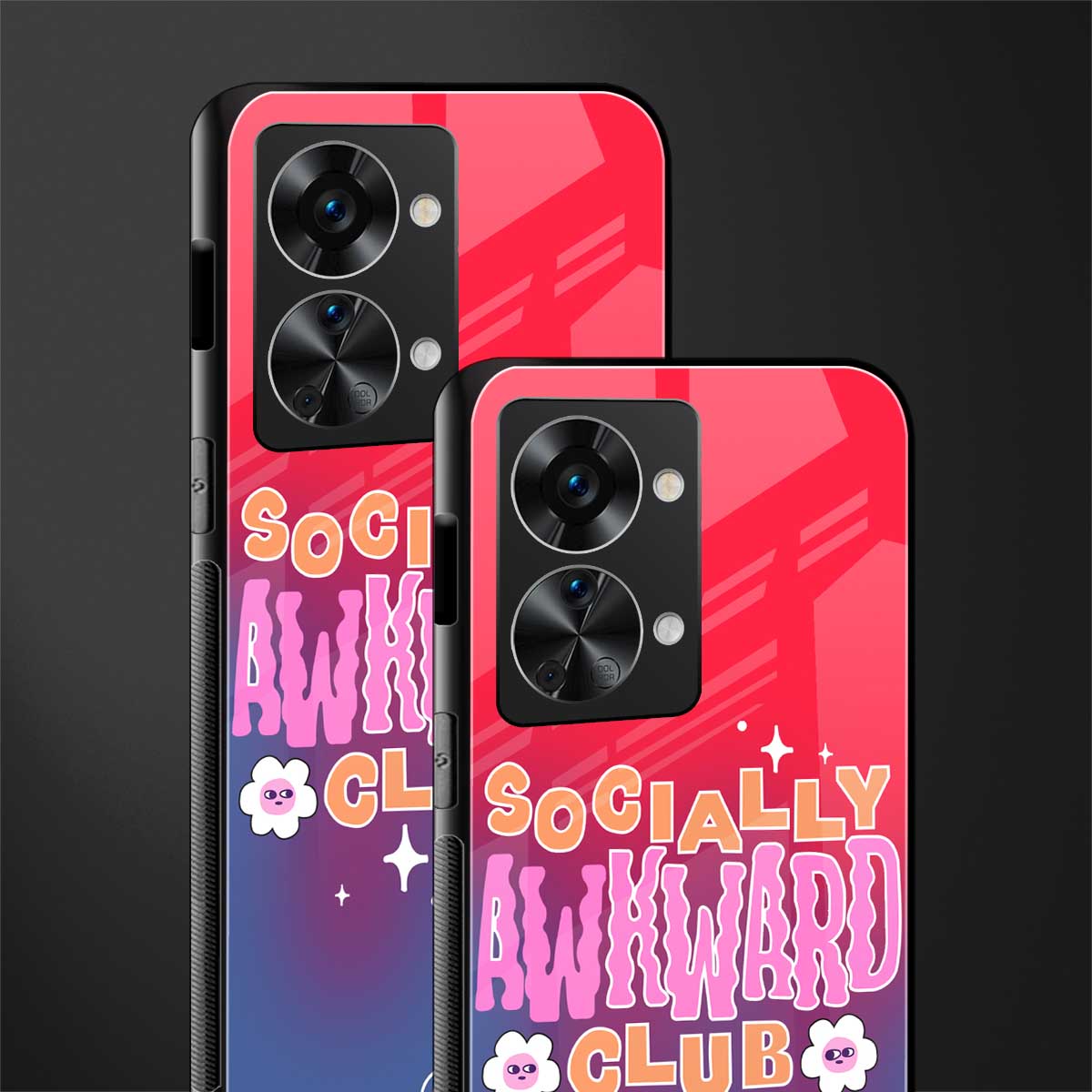 socially awkward club glass case for phone case | glass case for oneplus nord 2t 5g