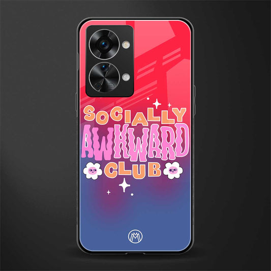 socially awkward club glass case for phone case | glass case for oneplus nord 2t 5g