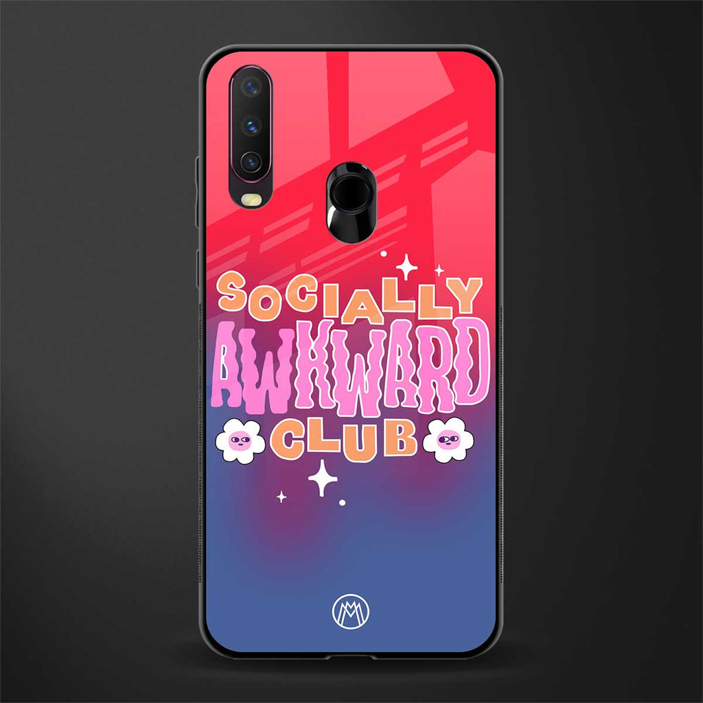 socially awkward club glass case for vivo y12 image