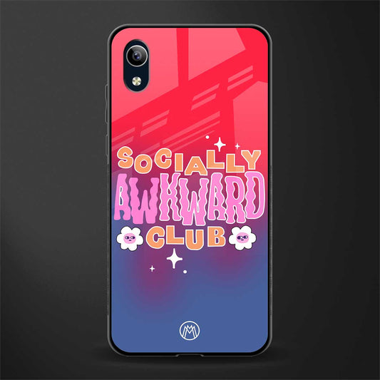 socially awkward club glass case for vivo y1s without fingerprint image