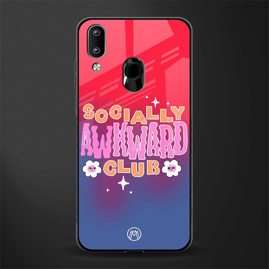 socially awkward club glass case for vivo y91 image