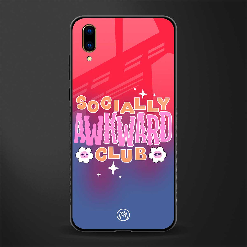 socially awkward club glass case for vivo v11 pro image