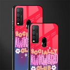 socially awkward club glass case for vivo y30 image-2