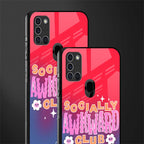 socially awkward club glass case for samsung galaxy a21s image-2