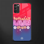 socially awkward club glass case for samsung galaxy note 20 image
