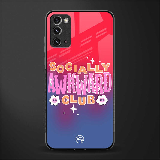socially awkward club glass case for samsung galaxy note 20 image