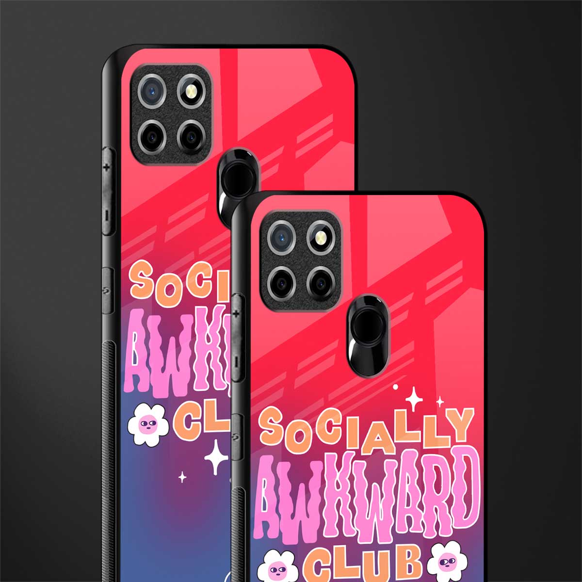 socially awkward club glass case for realme narzo 20 image-2