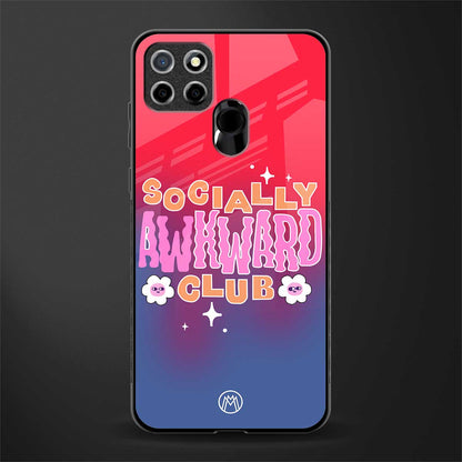 socially awkward club glass case for realme narzo 20 image
