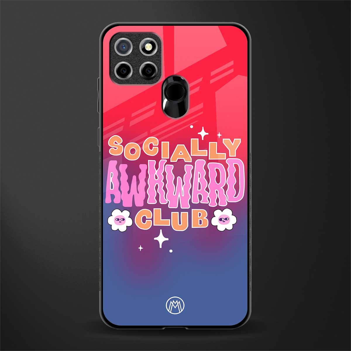 socially awkward club glass case for realme narzo 30a image