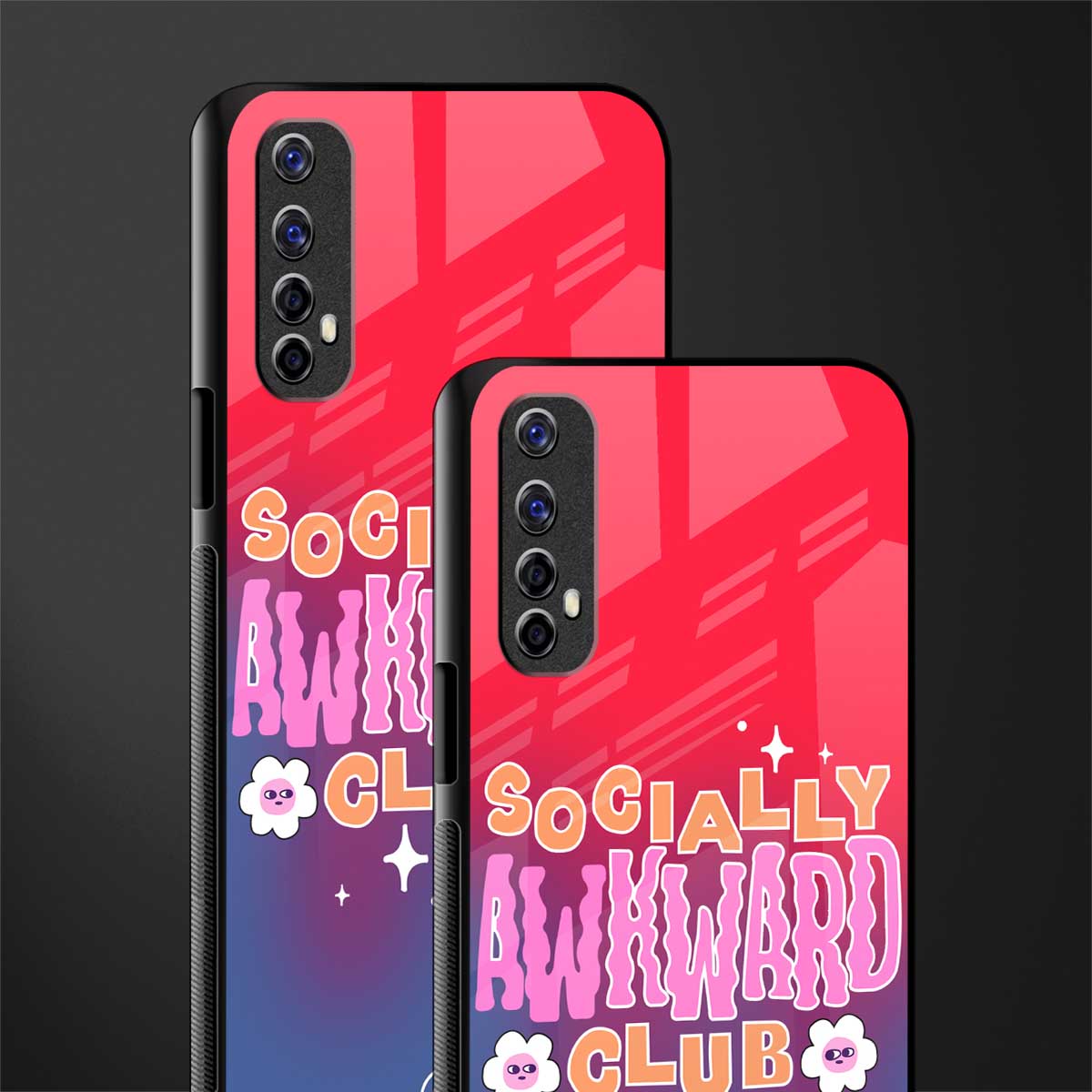 socially awkward club glass case for realme 7 image-2