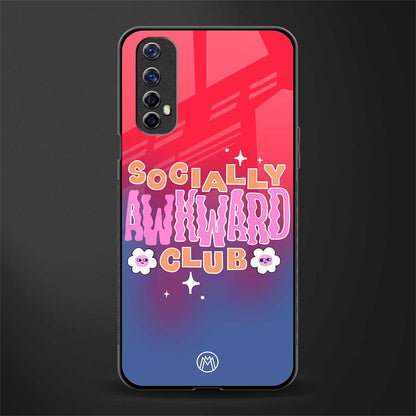 socially awkward club glass case for realme 7 image
