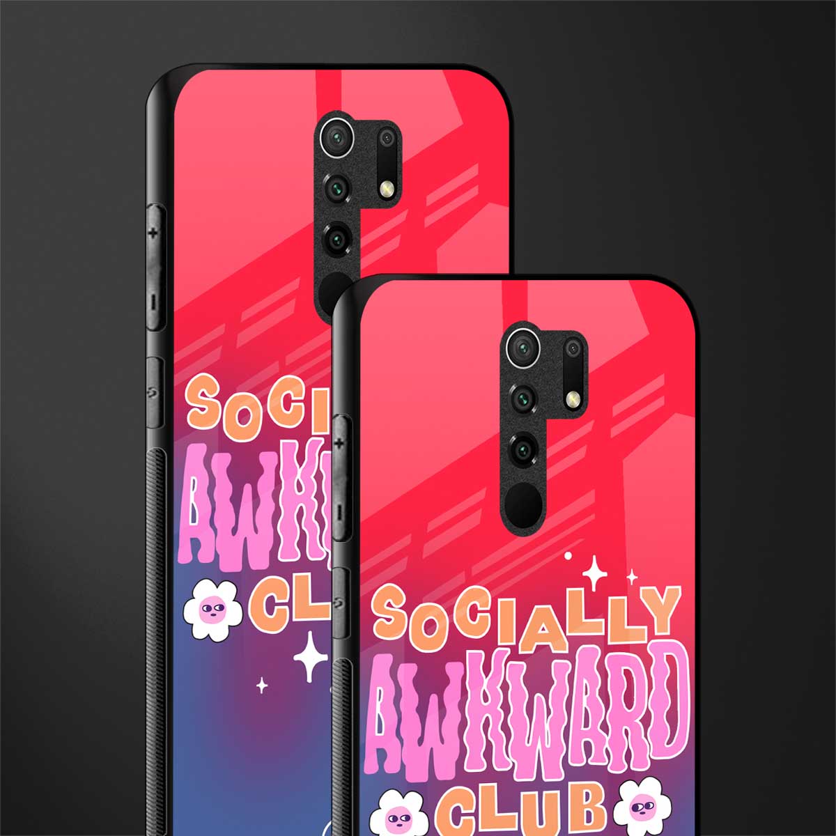 socially awkward club glass case for poco m2 image-2