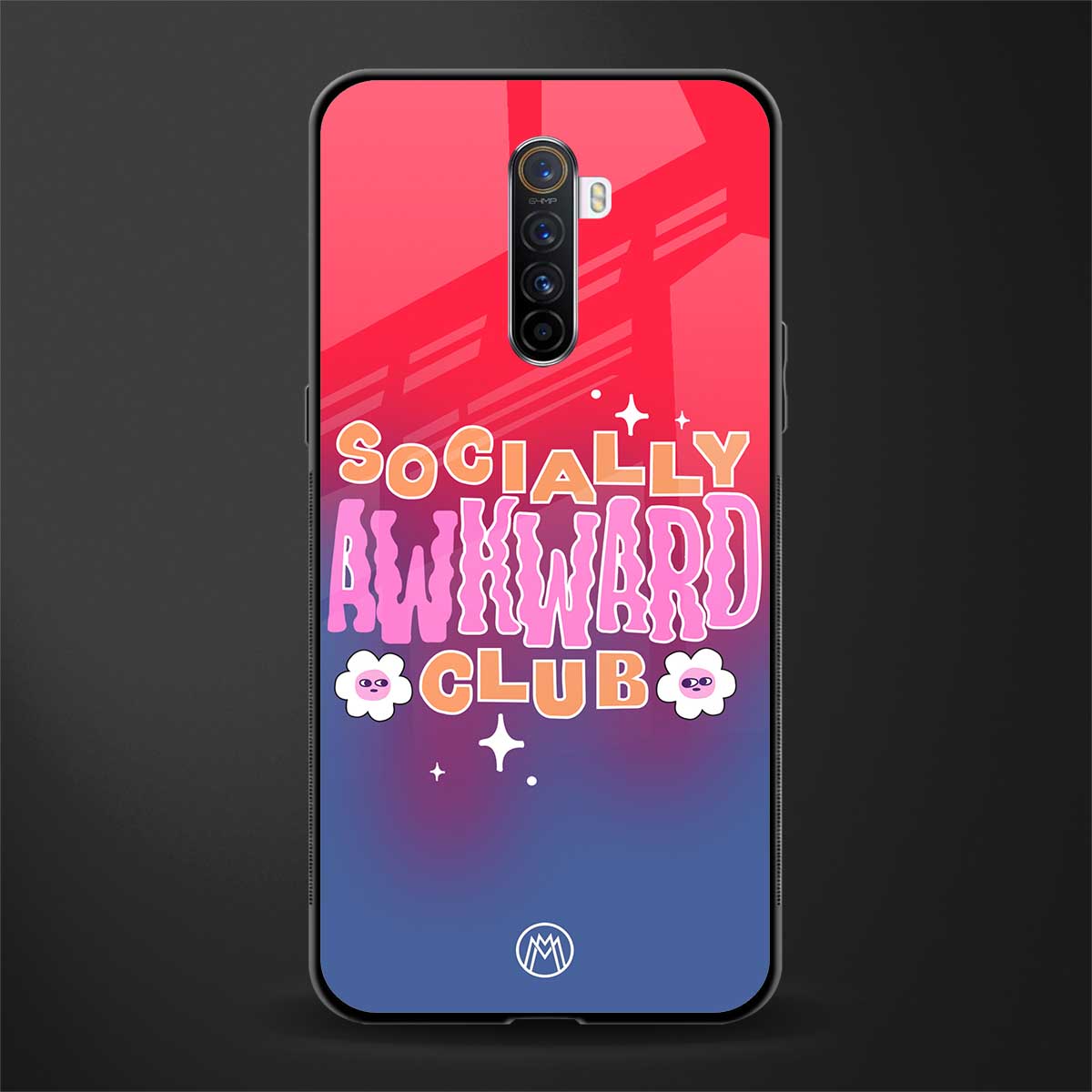 socially awkward club glass case for realme x2 pro image