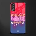 socially awkward club glass case for vivo y20i vivo y20t image