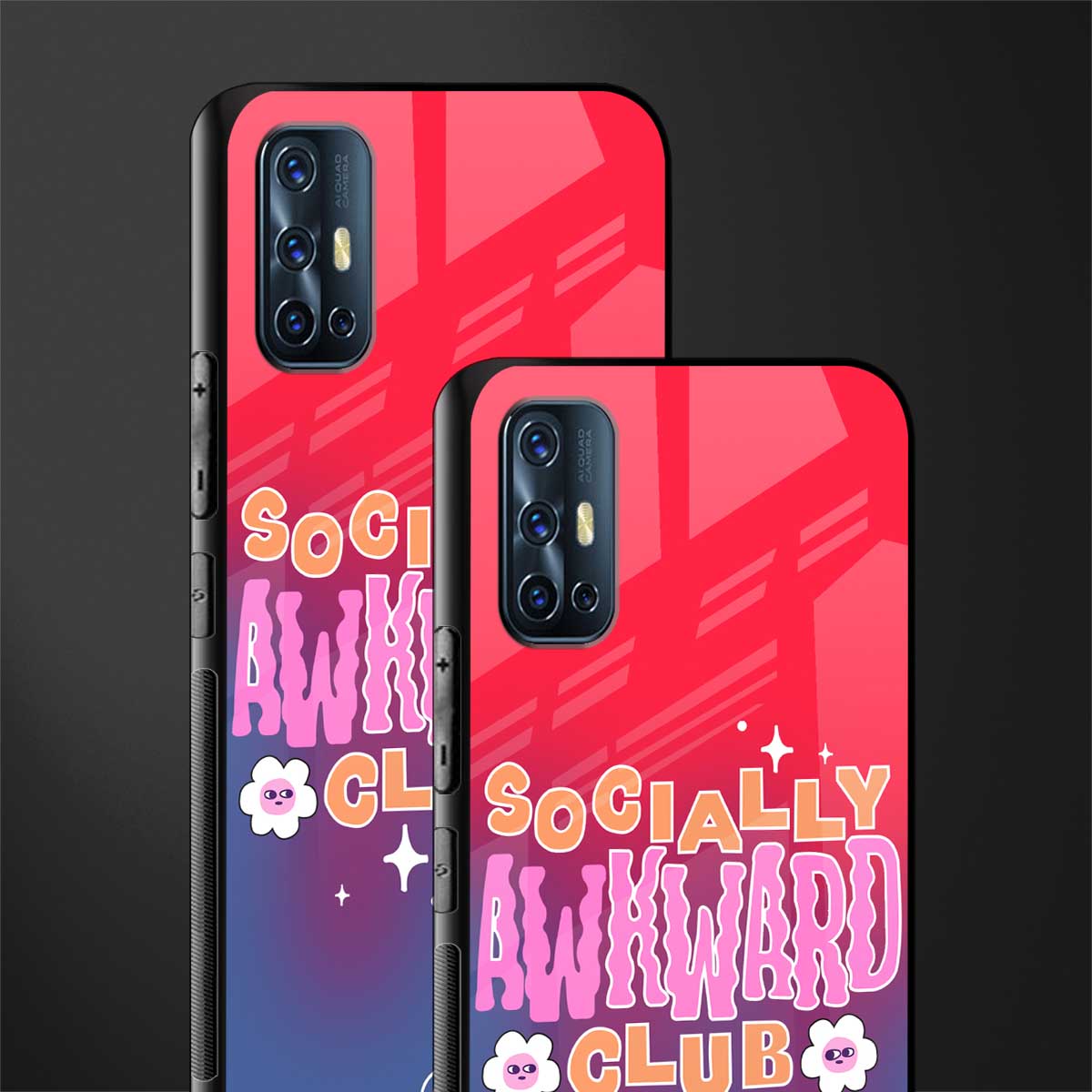 socially awkward club glass case for vivo v17 image-2