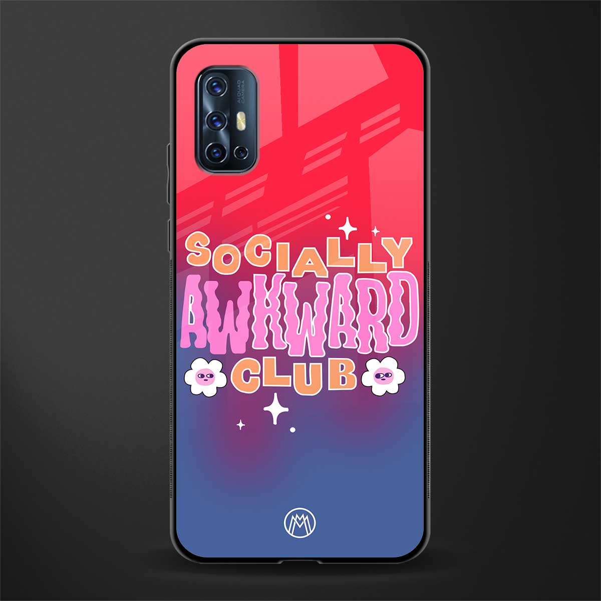 socially awkward club glass case for vivo v17 image