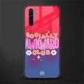 socially awkward club glass case for oppo f15 image