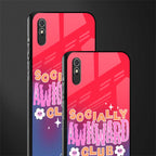 socially awkward club glass case for redmi 9a image-2