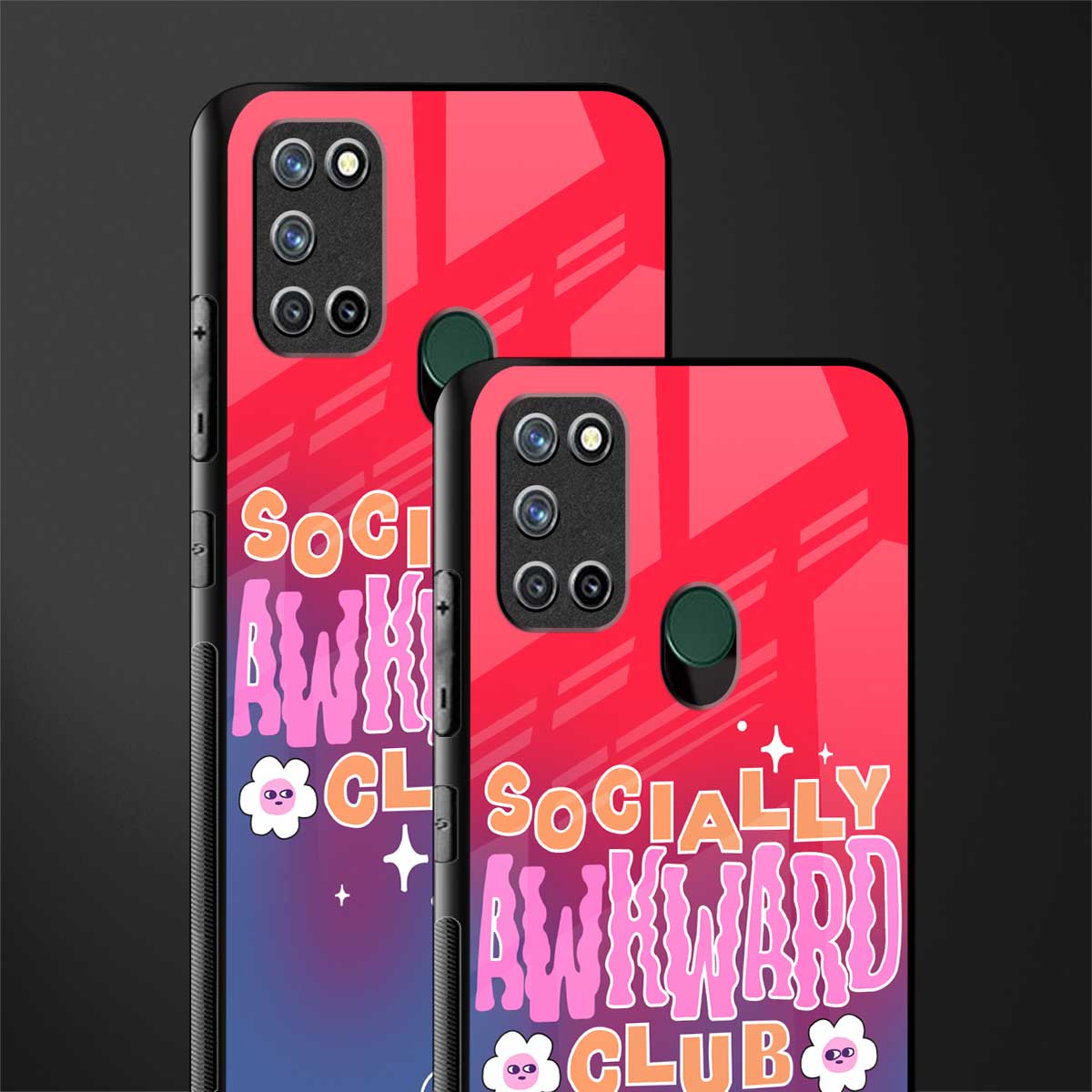 socially awkward club glass case for realme 7i image-2