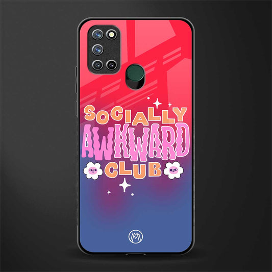 socially awkward club glass case for realme 7i image