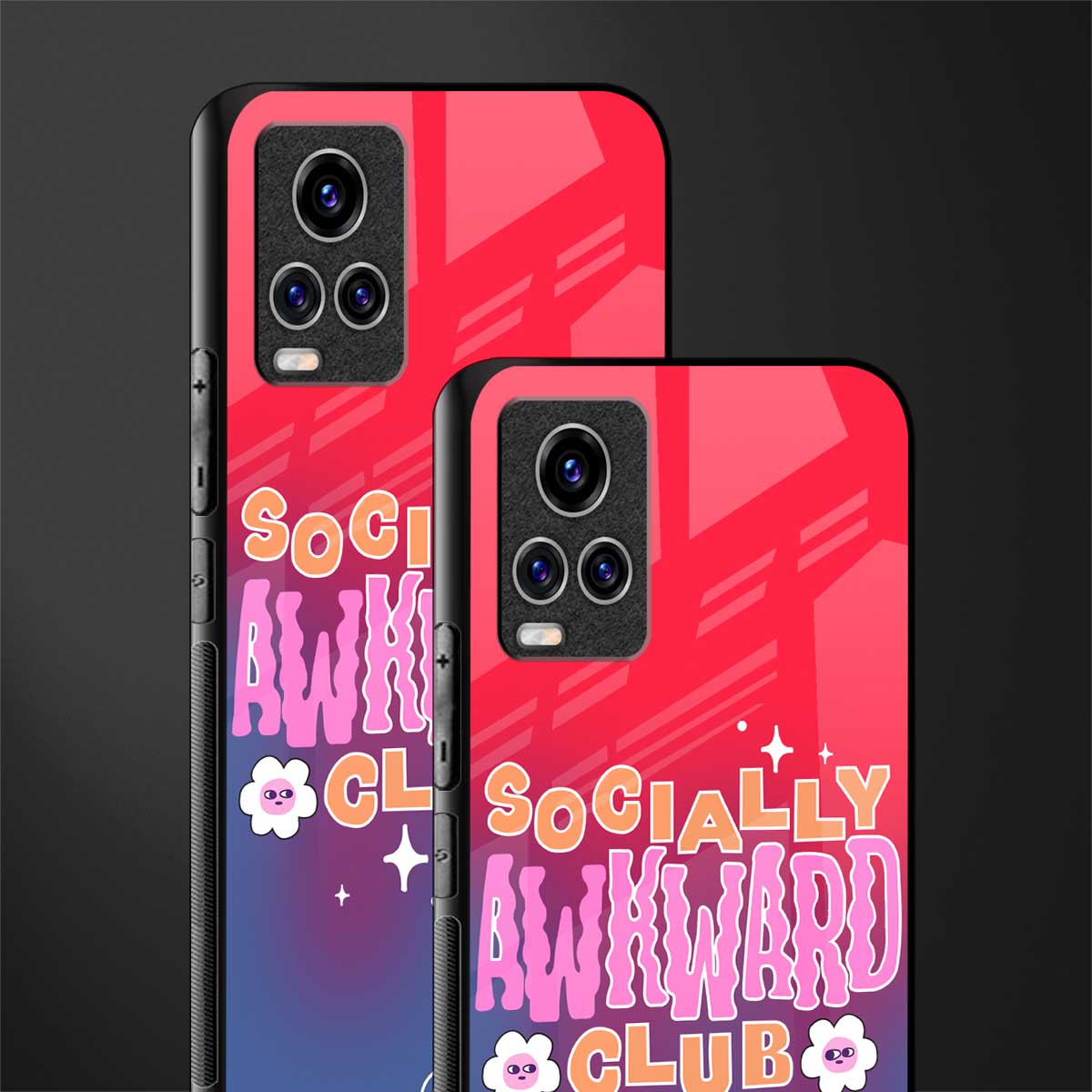 socially awkward club glass case for vivo v20 pro image-2