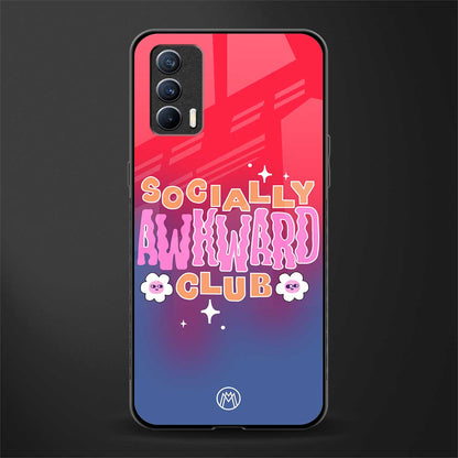 socially awkward club glass case for realme x7 image