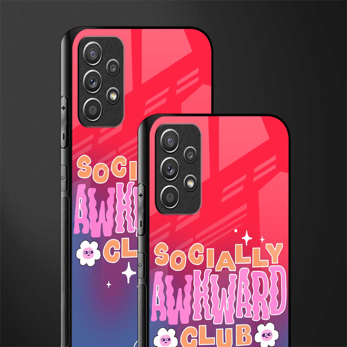 socially awkward club glass case for samsung galaxy a72 image-2