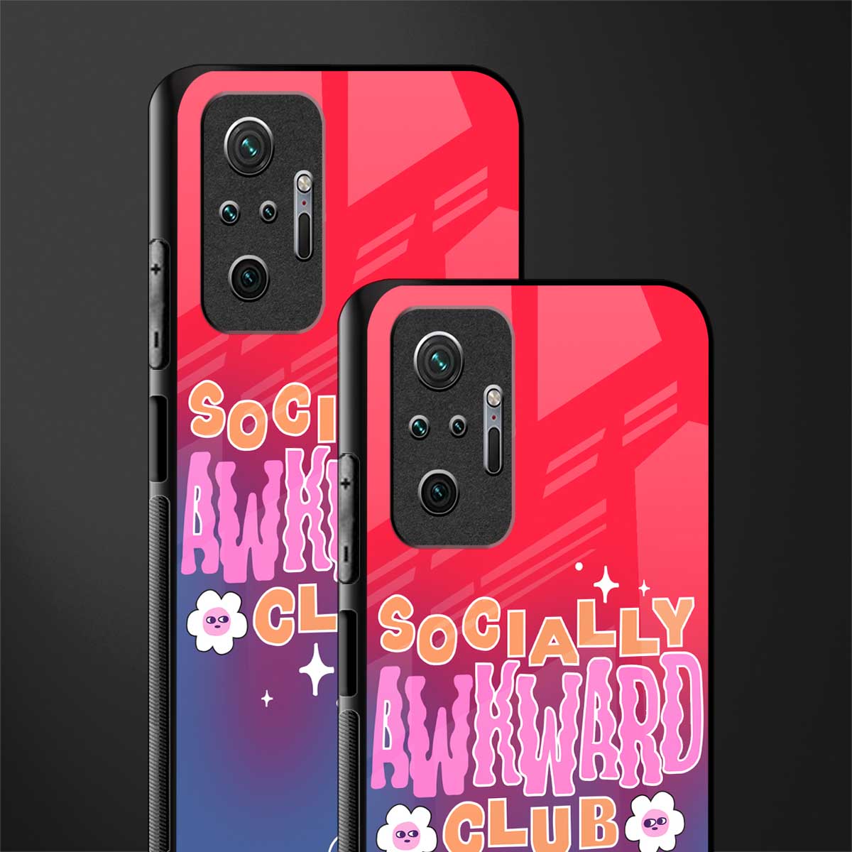 socially awkward club glass case for redmi note 10 pro max image-2
