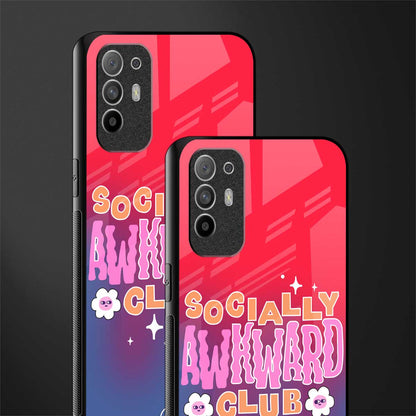 socially awkward club glass case for oppo f19 pro plus image-2