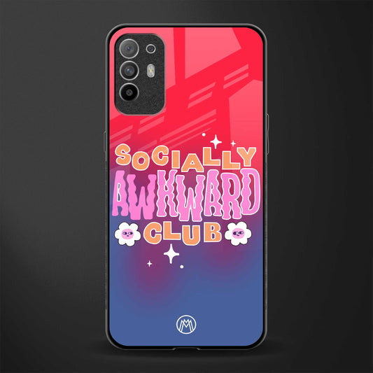 socially awkward club glass case for oppo f19 pro plus image