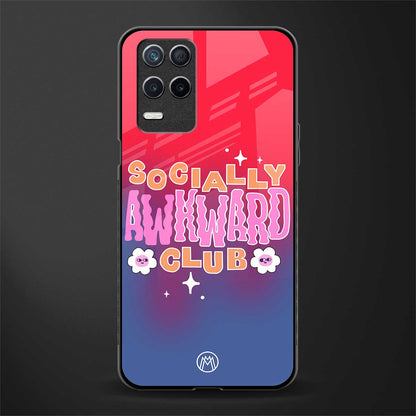socially awkward club glass case for realme 8 5g image
