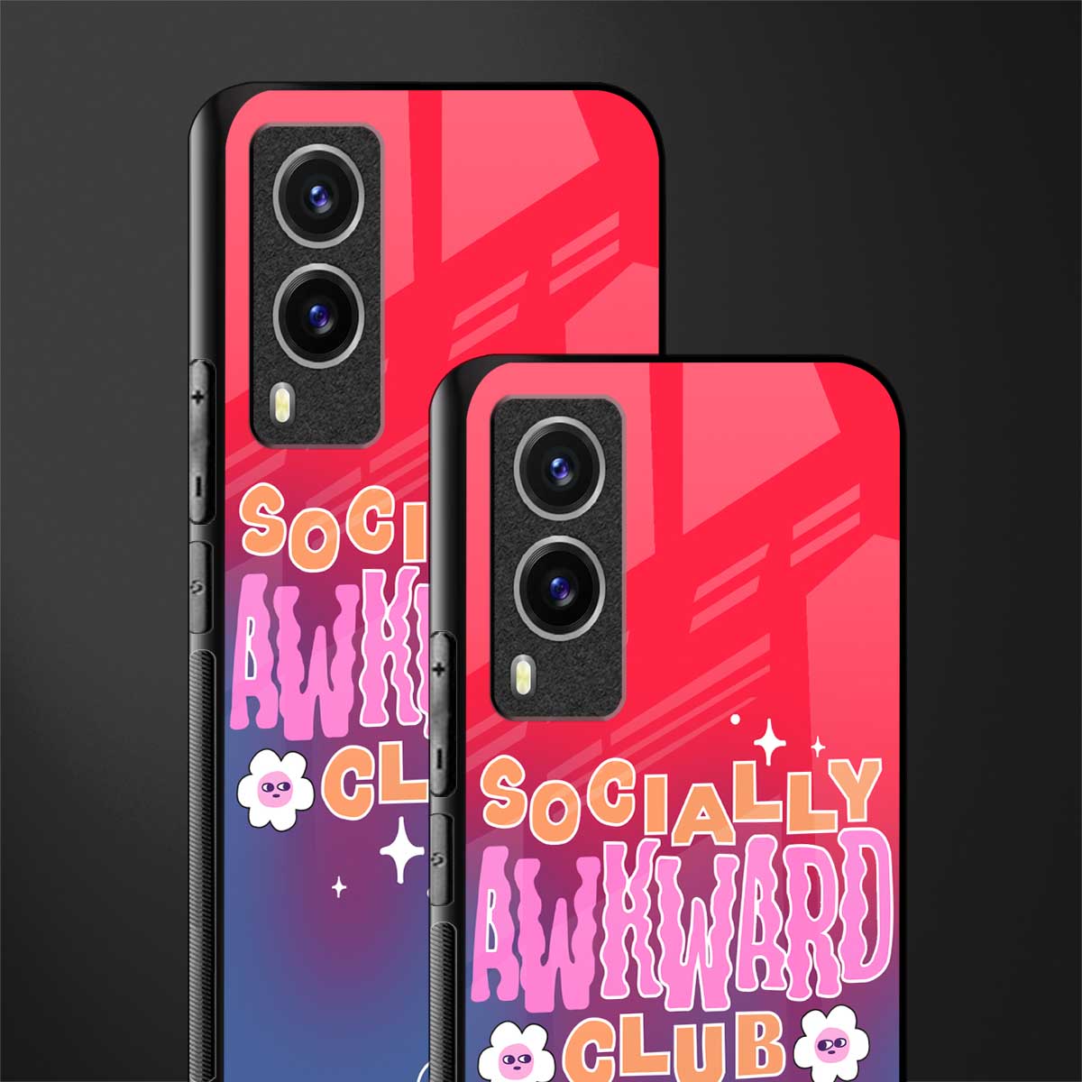 socially awkward club glass case for vivo v21e 5g image-2